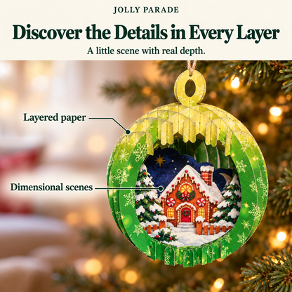 Santa & Friends - 3D Paper Ornaments