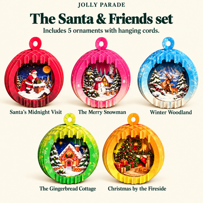 Christmas Story — 3D Layered Ornaments (Set of 5)