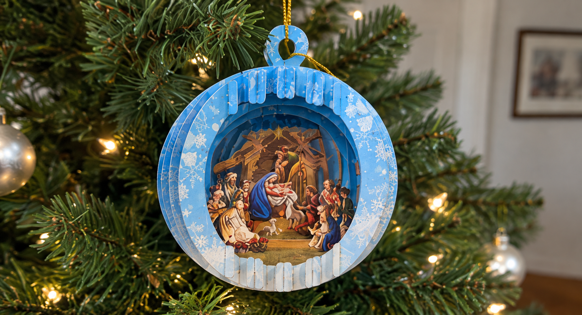 Christmas Story — 3D Layered Ornaments (Set of 5)