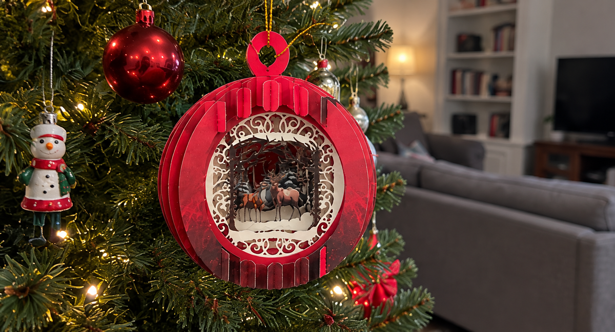 Christmas Story — 3D Layered Ornaments (Set of 5)