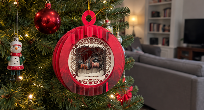 Christmas Story — 3D Layered Ornaments (Set of 5)