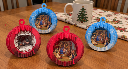 Christmas Story — 3D Layered Ornaments (Set of 5)