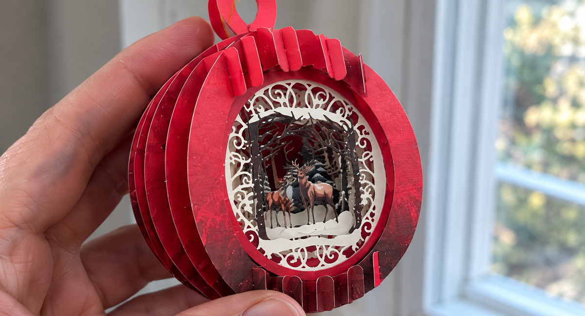 Christmas Story — 3D Layered Ornaments (Set of 5)