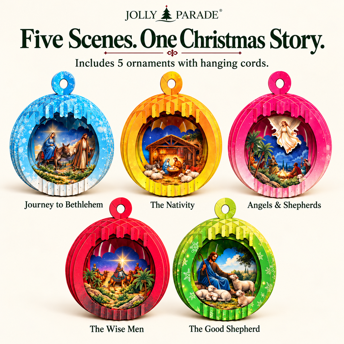 Nativity Story – 3D Paper Ornaments