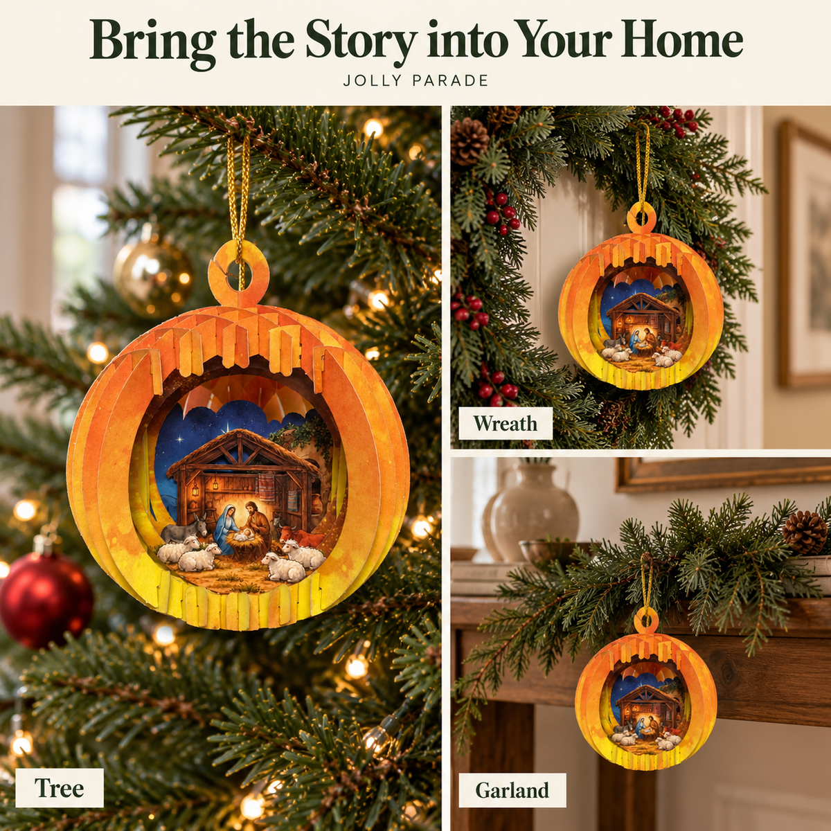 Nativity Story – 3D Paper Ornaments