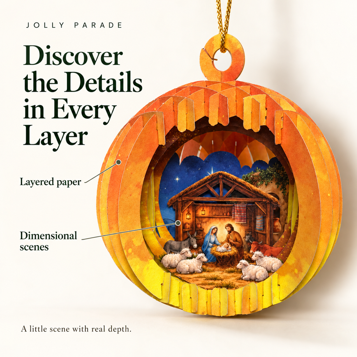 Nativity Story – 3D Paper Ornaments