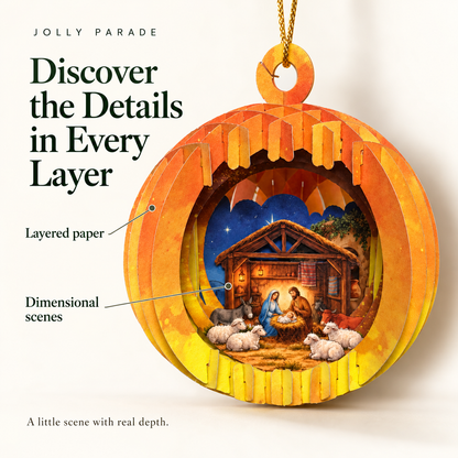 Nativity Story – 3D Paper Ornaments