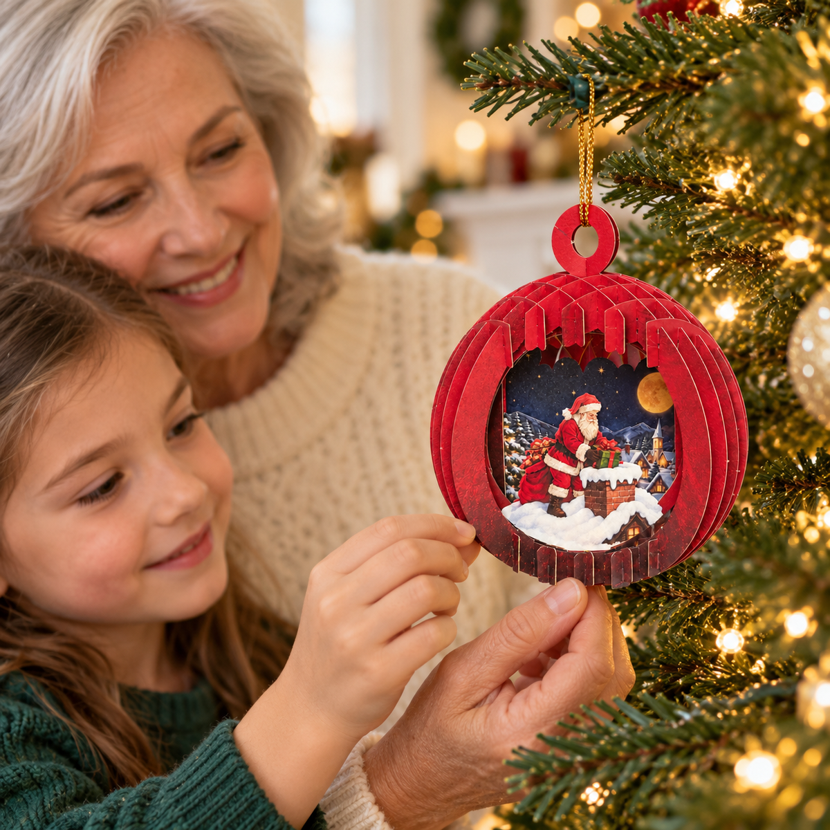 Santa & Friends - 3D Paper Ornaments