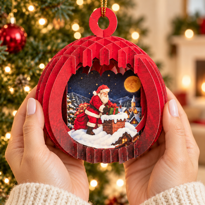 Santa & Friends - 3D Paper Ornaments